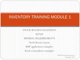 Efficient Stock Room Setup for Inventory Management