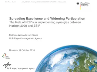 Implementing Synergies between Horizon 2020 and ESIF: Insights from NCP Workshop