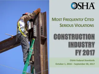 Serious Violations in Construction Industry - OSHA Federal Standards