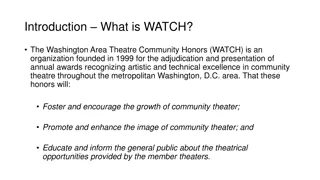 Understanding WATCH: The Washington Area Theatre Community Honors