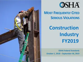 Most Frequently Cited Serious Violations in Construction Industry FY2019