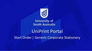 UniPrint Corporate Stationery Ordering Guide