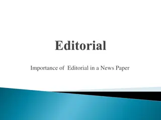 The Significance of Editorial in Newspapers