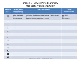 Culinary Skills Portfolio Checklist for Effective Food Preparation