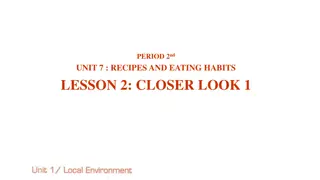 Exploring Recipes, Cooking Verbs, and Food Preparation in Unit 7 Lesson 2