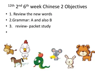 Chinese Language Learning Objectives and Activities