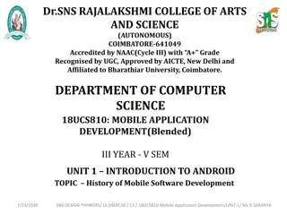 Introduction to Mobile Application Development at Dr. SNS Rajalakshmi College