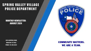 August 2024 Community Safety Newsletter from Spring Valley Village Police Department