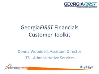 GeorgiaFIRST Financials Customer Toolkit Overview