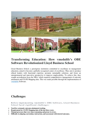 Transforming Education: vmedulife’s OBE Software at Lloyd Business School