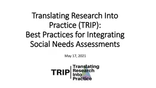 Best Practices for Integrating Social Needs Assessments in TRIP Research