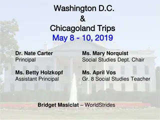 Important Information for Washington D.C. and Chicagoland Trips