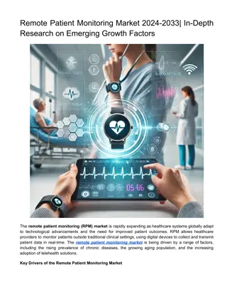 Remote Patient Monitoring Market 2024-2033 | In-Depth Research