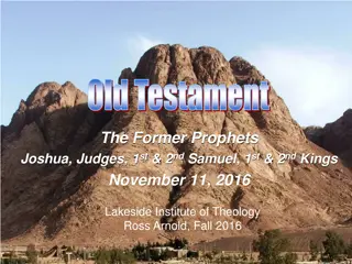 The Former Prophets in the Old Testament