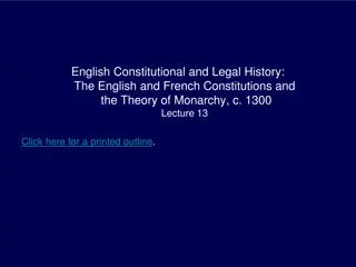 Contrasting English and French Constitutions circa 1300