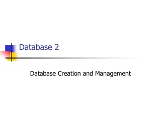 Database Creation and Management: Order Table Design and Implementation