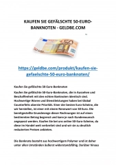 KAUFEN SIE GEFÄLSCHTE 50-EURO-BANKNOTEN - GELDBE