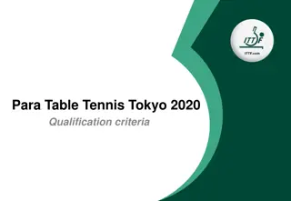 Para Table Tennis Tokyo 2020 Qualification Criteria & Program Overview