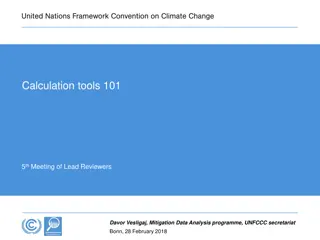 Overview of Calculation Tools for Mitigation Data Analysis Program under UNFCCC Secretariat