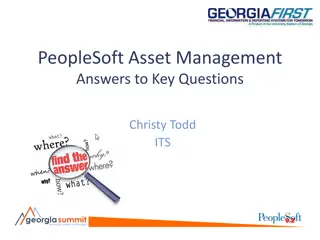 PeopleSoft Asset Management at Georgia University System Summit