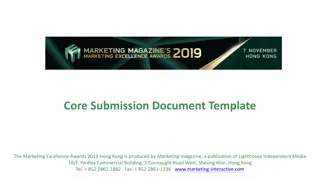 Marketing Excellence Awards 2019 Submission Details