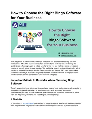 How to Choose the Right Bingo Software for Your Business