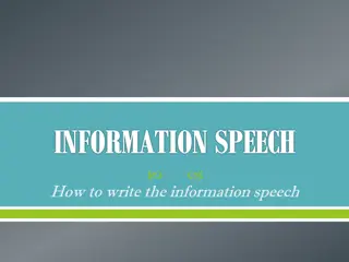 Guide to Writing an Information Speech