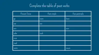 Learning Past Verbs and Present Perfect Tense