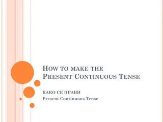 The Present Continuous Tense