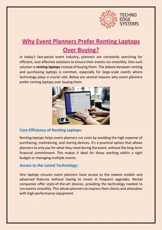 Why Event Planners Prefer Renting Laptops Over Buying?