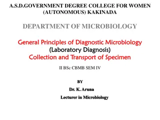 Collection and Transport of Specimens in Diagnostic Microbiology