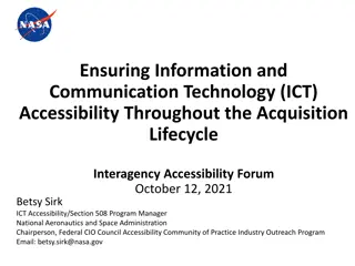 Ensuring ICT Accessibility in Federal Acquisitions