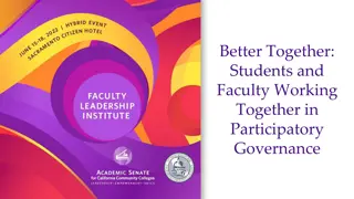 Enhancing Student-Faculty Collaboration in Participatory Governance