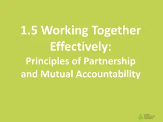 Effective Partnership and Mutual Accountability in Nutrition Clusters