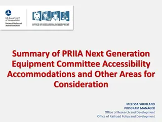 PRIIA Next Generation Equipment Committee Accessibility Recommendations