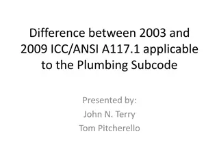 Key Differences Between 2003 and 2009 ICC/ANSI A117.1 for Plumbing Subcode