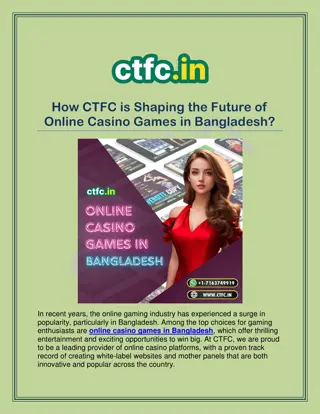 Future of Online Casino Games in Bangladesh with CTFC