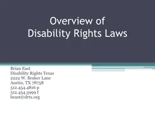 Overview of Federal Disability Rights Laws in the United States