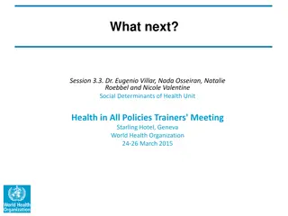 Global Plan for Health in All Policies Training