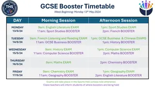 GCSE Booster Timetable May-June 2024