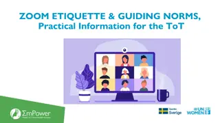 Zoom Etiquette and Guiding Norms for Training of Trainers