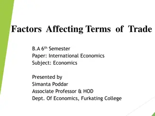 Factors Affecting Terms of Trade in International Economics