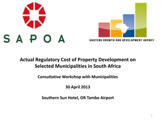 Workshop on Actual Regulatory Cost of Property Development in South Africa