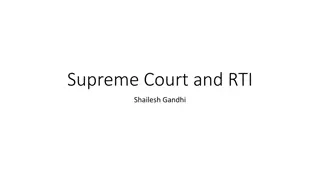 Overview of RTI Act and Key Legal Cases