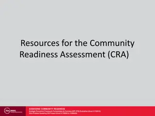 Community Readiness Assessment Resources and Human Resources Needed