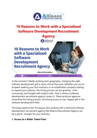 10 Reasons to Work with a Specialized Software Development Recruitment Agency