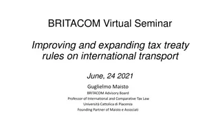 Enhancing International Tax Treaty Rules for Transport Sector