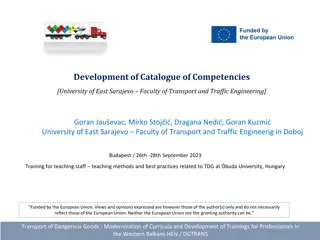 Modernizing Competencies in Transport and Traffic Engineering Curriculum