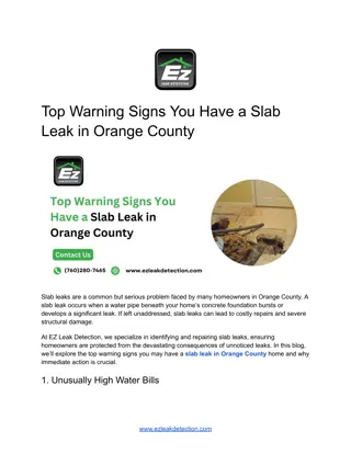 Top Warning Signs You Have a Slab Leak in Orange County