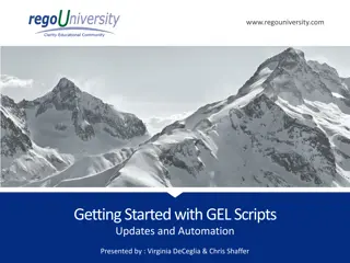 Getting Started with GEL Scripts in Clarity Educational Community